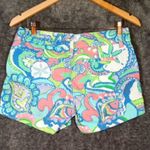 Lilly Pulitzer  Blue and Green High Waist Shorts Callahan Vacation Womens Size 0 Photo 2