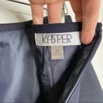 Kasper Solid Black Career Lined Short Straight Skirt Dark Academia Size 10 Photo 5