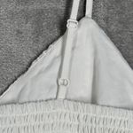 EXPRESS Shirt Womens Small White Babydoll Ruffle Romantic Feminine Neutral Fairy Photo 5