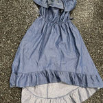 DGNY Women’s Medium Blue Off Shoulder Dress Photo 0