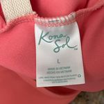 Kona Sol Women’s Orange One Piece Swimsuit L Adjustable Straps VNeck Summer Swim Photo 7