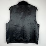 Dress Barn Black Christmas Vest Sz XL Felt Embellished Holiday Tree Bells Photo 2