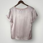 Pj Harlow Gianna Satin V-Neck Tee Blush Pink Size XS Lounge Pajama Top Photo 8