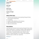 Vineyard Vines  Striped V Neck Ruffle Sleeve Smocked Dress Photo 2