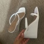 Dream Paris White straps wedge heels Photo 4