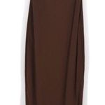 SKIMS NEW  Fits Everybody Bodycon Midi Slip Dress in Chocolate Brown Size Small Photo 0