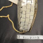 Antik Kraft  | Metal Heart Gold & Cream Mosaic Purse w/ Crossbody Photo 10