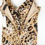 ALPHA OMEGA Animal Print High Ruffled Cutout Top, Size Small Photo 8