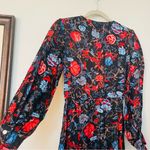NWT Chloe Kristyn Fallon Black/Red/Blue Floral Dress Size Small Photo 9