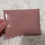 Mini Pink Croc Embossed Faux Leather Foldover Flap Snap Button Coin Purse EUC Photo 2