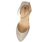 White Mountain  Cisco Espadrille wedge Sandal size 9 very sparkly gold new Photo 2