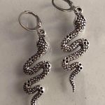 Handmade silver snake earrings Photo 0