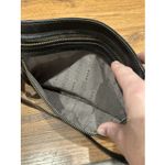 Margot New York Genuine Leather Crossbody Shoulder Bag Purse Black Zipper Boho Photo 7