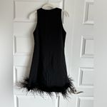 Mac Duggal  Feathered Hem High Neck Sleeveless‎ A
Line Dress Mini Dress 2 Photo 4
