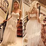 Love Shack Fancy NWT Avianna Antique Gown White Size 2 Silk Photo 2