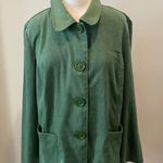 Counterparts Womens Green Blazer Size 18 Faux Suede Stretch Photo 7
