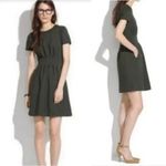 Madewell Parkline Green Pleated Short Sleeve Mini Dress Womens Size 0 Photo 1