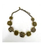 Jewel Kade gold tone and green bib vintage necklace Photo 1