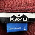 KAVU  Sweetie Pullover Sweater Cowl Neck Hip Length Semi Fitted Cozy Red Large Photo 2