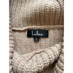 Lulus Turtleneck Beige Knit Sweater Womens Cowl Neck Long Sleeve Cropped Size S Photo 1