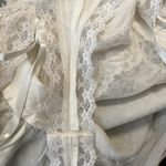 Victoria's Secret Vintage  Gold Label Teddy Bridal Cotton Lace Bow White Small Photo 2