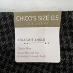 Chico's Size 0.5 US S 6 Houndstooth Knit Straight Ankle Pants Dark Heather Grey Photo 5