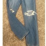 American Eagle Mom Jean Comfort Stretch Waistband Rip Knees Denim High Rise 0 Photo 13