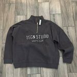 Boohoo Gray Zip Up Sweater Casual Style Photo 0