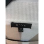 Blvd Mock Neck 3/4 Sleeve High Low Sweater Cream Size Medium Photo 2