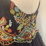 Urban Outfitters  Black Mini Dress with Colorful Embroidery Photo 4