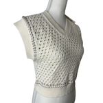 Guest In Residence Mesh Crop Vest in Cream Small New Womens Knit Tank Top Photo 7