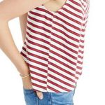 Madewell  M Chevron Stripe Swing Tank Linen Top Photo 0