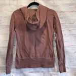 Nike  Mauve Zipper Yoga Full Zip Hoodie Women xs asymmetrical zip pockets hood Photo 4