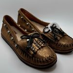 Coach Metallic Gold Rexy Roccasin Slip On Flats Size 7 Photo 4