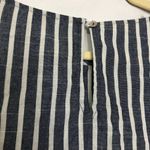 Skies Are Blue  White & Blue Striped Ruffled Sleeve Blouse Shirt Womens Small Photo 7