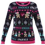 No Boundaries Christmas Womens Sweater Teddy Bear Balls Ornaments Hearts Sequins Size Medium Photo 2