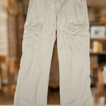 ZARA Cream Tan Beige Cargo Jeans Pants size 4 Photo 0