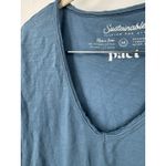 Pact Organic Cotton Midi Dress Women Medium Blue Distressed Minimalist Beach Photo 2