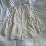 Equipment 100% Silk White Blazer Jacket Open Front Size XS Photo 4