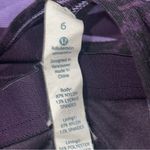 Lululemon  Size 6 Micro Macro Stripe Deep Zinfandel Purple Black Power Y Tank Top Photo 5