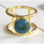 Boutique NEW Women's Turquoise Gold Filled Ring,‎ Sz 9 Photo 2