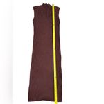 Pink Rose  Brown Ribbed Mock Neck Sleeveless Cutout Midi Dress Size S Photo 2