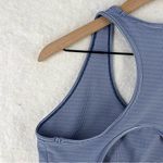 Bandier  Front Row Bra Navy‎ Gingham Scoop Neck Racerback Sports Photo 9