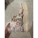 AZALEA WANG Penny Lane Flower Embellished platform canvas Sneaker White size 6 Photo 9