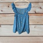 Loft Outlet Blue Tank Top White Flowers Size Medium Photo 4