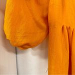 Moulinette Soeurs  Marigold Orange Cold Shoulder Puff Sleeve Knee Length Dress S Photo 4