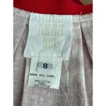 Anna Sui Red & White Floral Boho Wrap Skirt Vintage Peasant Cotton Size 8 Photo 7