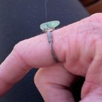 Wire Ring Green Stone (Custom Size To Order) Photo 6