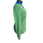 Ann Taylor Loft‎ Women's Cable Knit Sweater Apple Green Large Green Photo 1