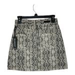 BLANK NYC  The Jane Gray And Cream Snakeskin Print Denim‎ A Line Mini Skirt 24 Photo 2